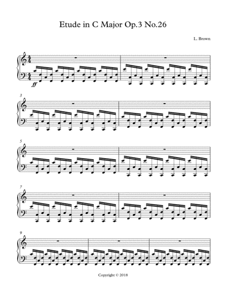 Etude in C Major Op.3 No.26