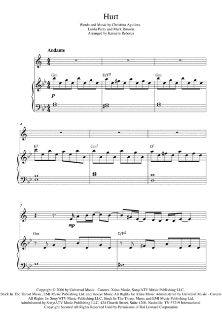 Hurt (arr. Kaiserin Rebecca)