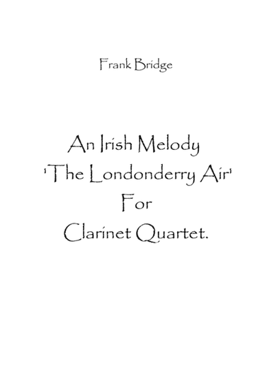 An Irish Melody 'The Londonderry Air' (arr. Spence Bundy)