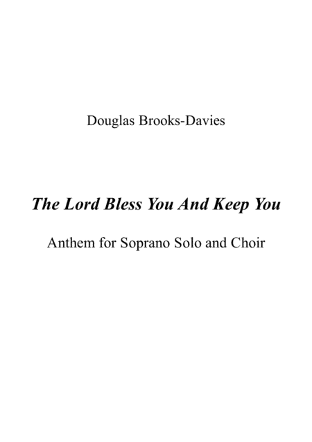 The Lord Bless You And Keep You