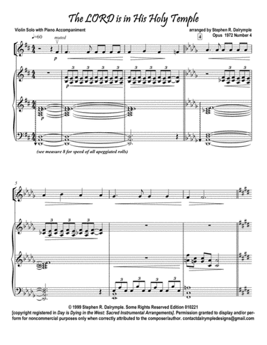The LORD is in His Holy Temple with  I Surrender All (arr. Stephen R. Dalrymple (Dalrymple Designs))