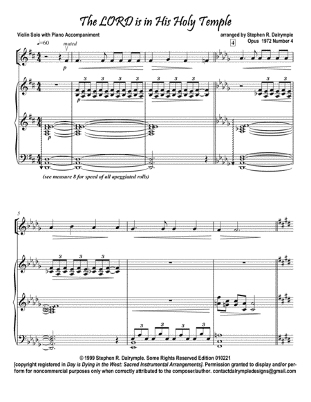 The LORD is in His Holy Temple with  I Surrender All (arr. Stephen R. Dalrymple (Dalrymple Designs))