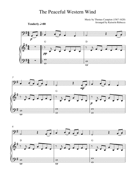 The Peaceful Western Wind (arr. Kaiserin Rebecca)