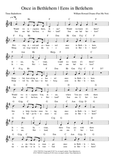 Once in Bethlehem - Eens in Betlehem (arr. envangeli)
