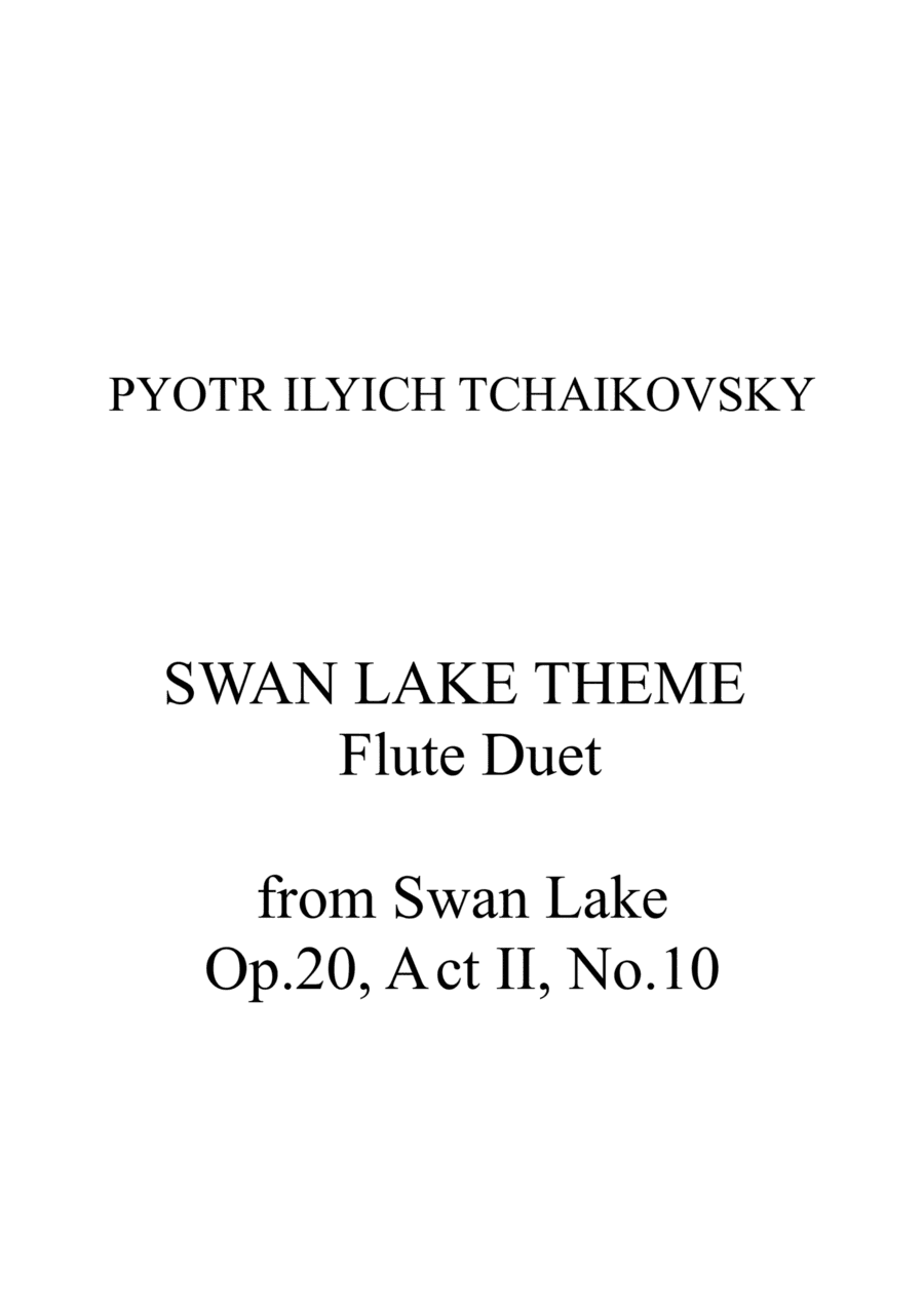 TCHAIKOVSKY SWAN LAKE THEME - FLUTE DUET (arr. Ellen Macpherson)