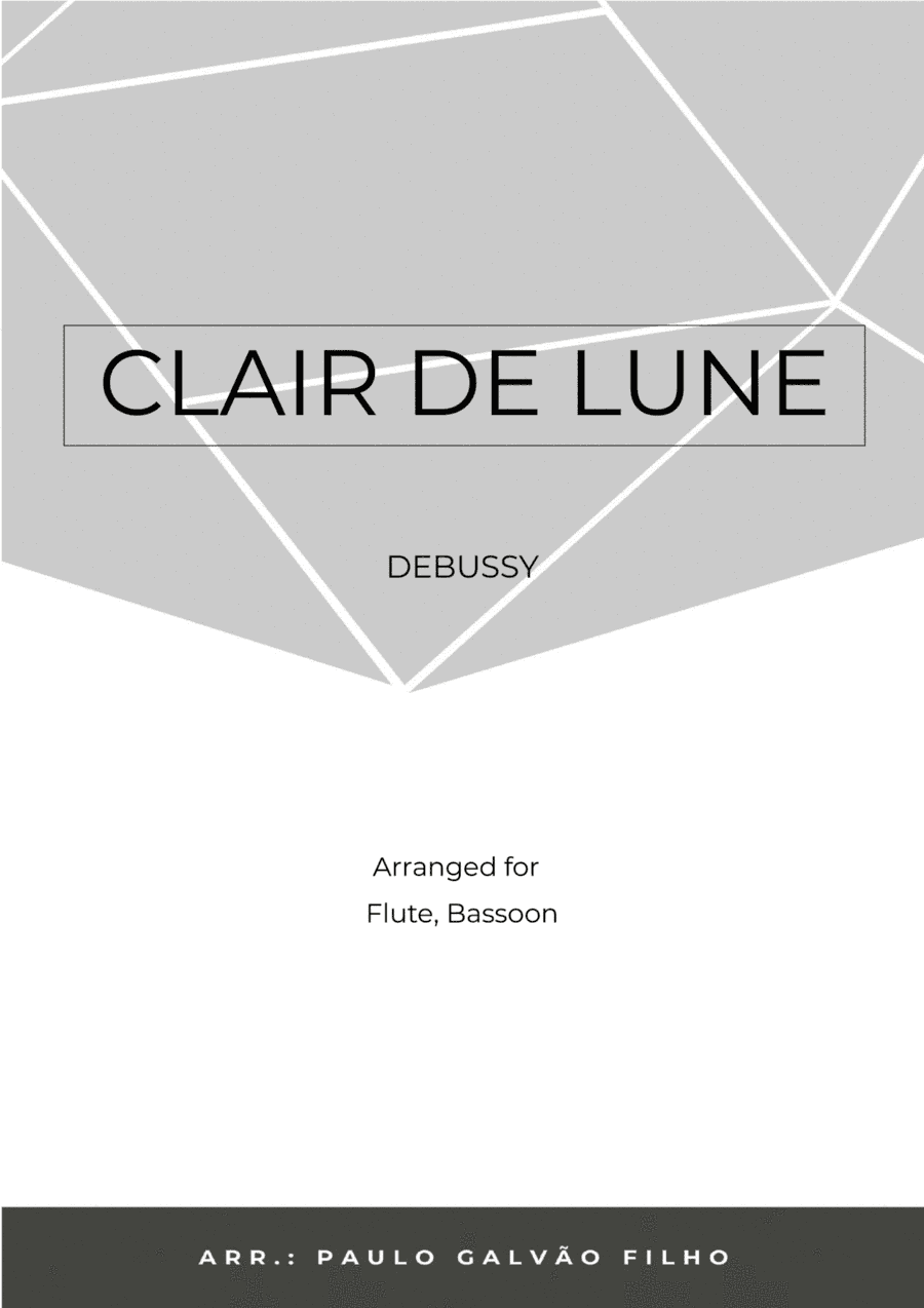 CLAIR DE LUNE - FLUTE & BASSOON (arr. Paulo Galvao Filho)