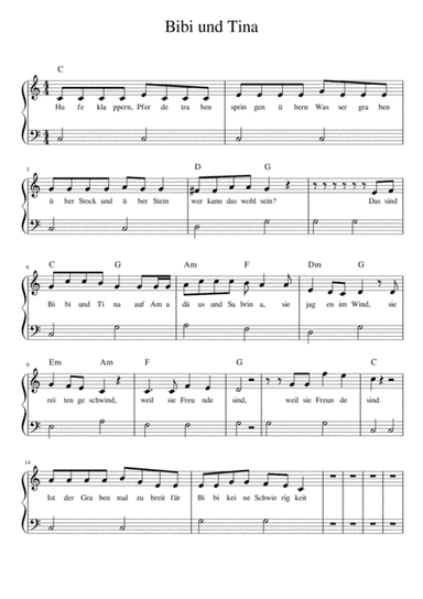 Bibi & Tina - Der Film Scoremusik (arr. Barbara Schütze)