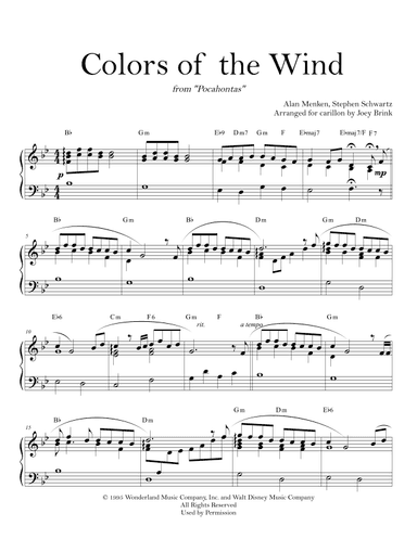 Colors Of The Wind (arr. Joey Brink)