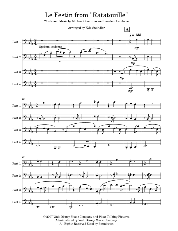 Le Festin (arr. Kyle Steindler)