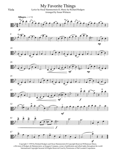 My Favorite Things (arr. Susan Whitacre)