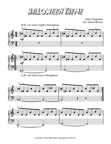 Halloween Theme (arr. Jason Brown)
