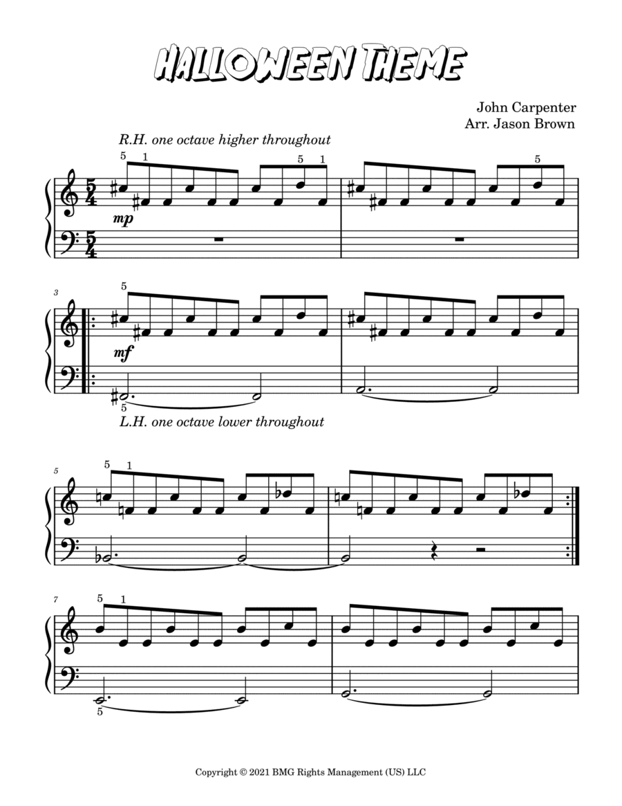 Halloween Theme (arr. Jason Brown)