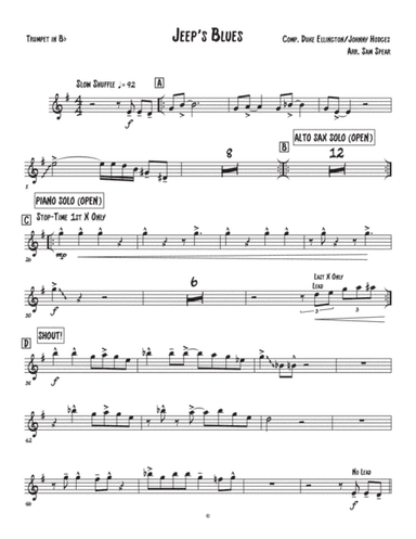 Jeep's Blues (arr. Samantha Spear)