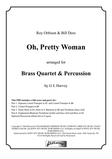 Oh, Pretty Woman (arr. G L Harvey)