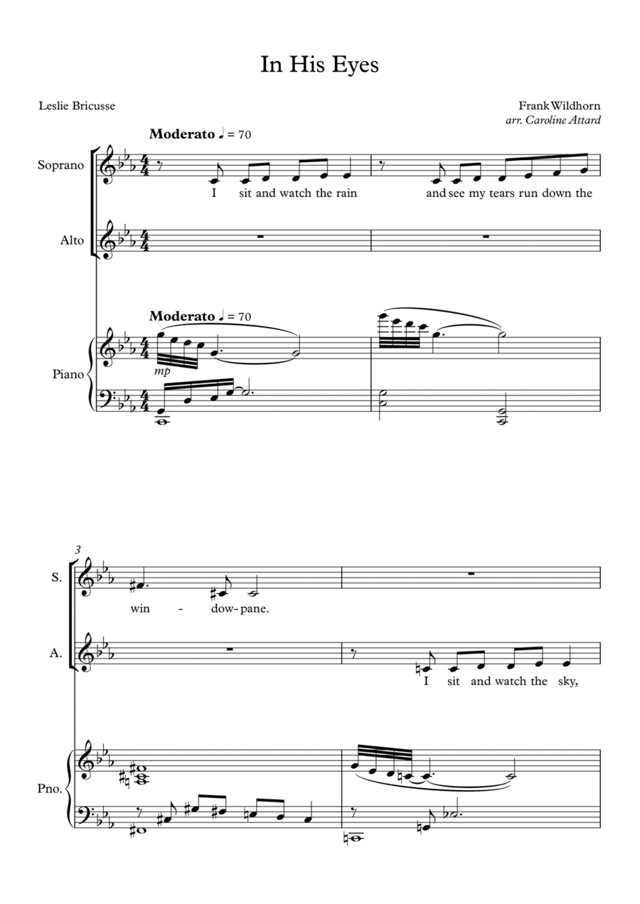In His Eyes (arr. Caroline Attard)
