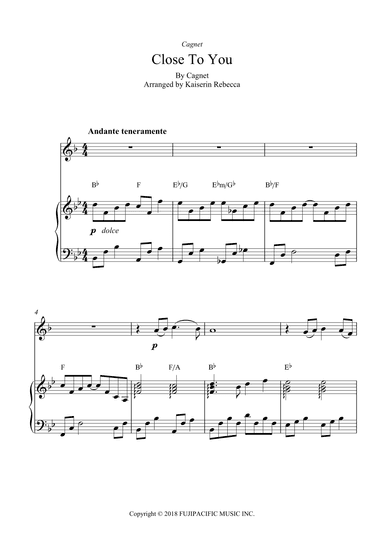 Close To You (arr. Kaiserin Rebecca)