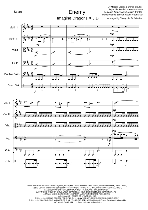 Enemy (arr. Thiago de Sá)