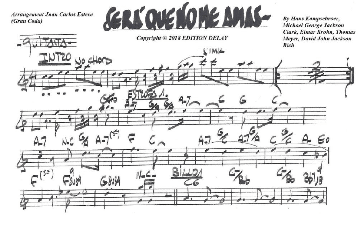 Sera Que No Me Amas (arr. juan carlos esteve / Gran Coda)