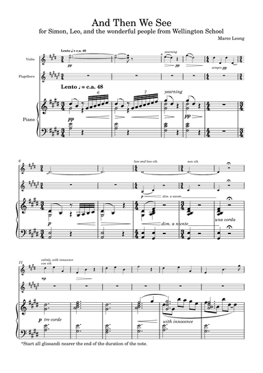 And Then We See (Arranged for Flugelhorn)