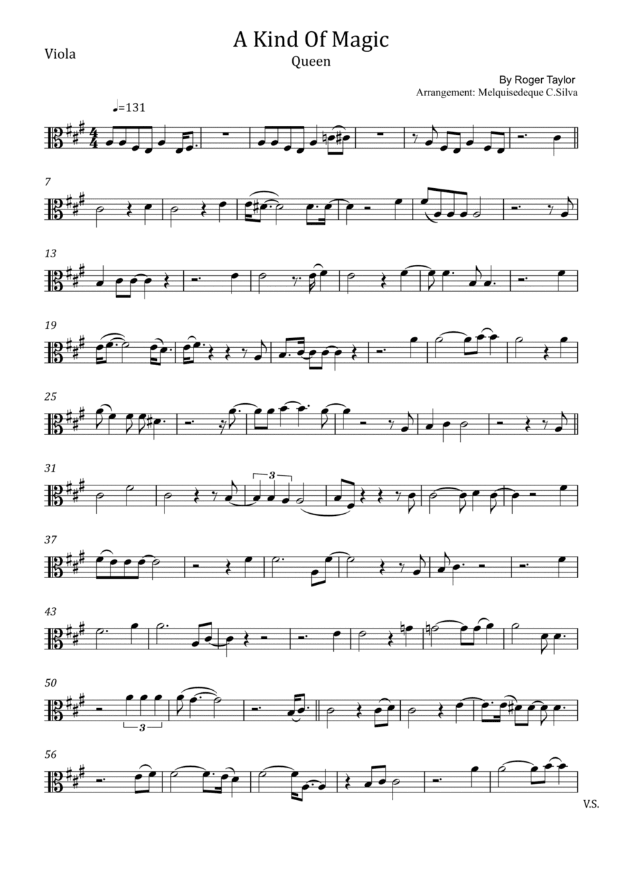 A Kind Of Magic (arr. Melquisedeque C.Silva)