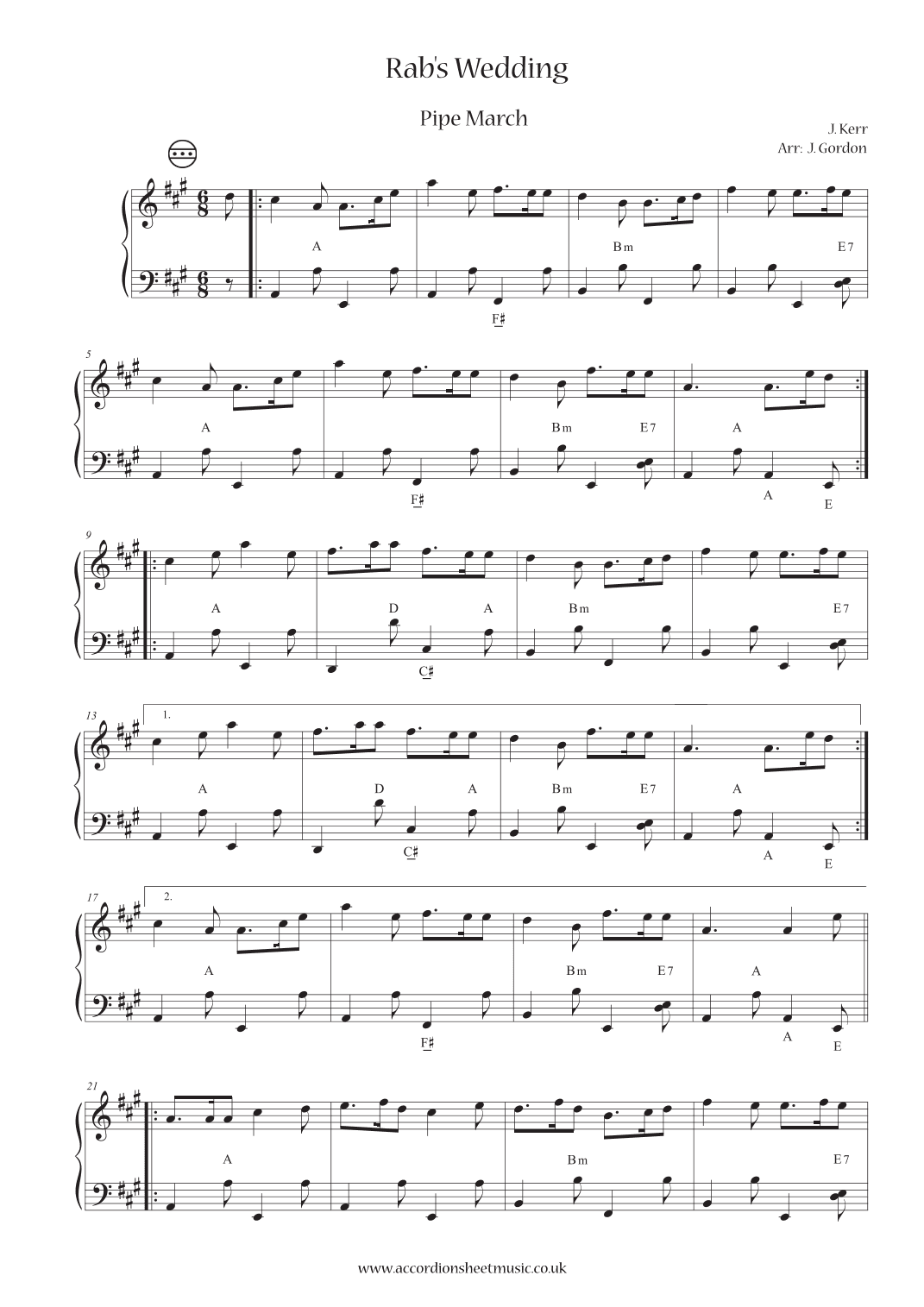 Rab's Wedding (arr. Julia Gordon)