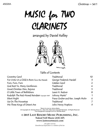 Christmas Duets for Clarinet - Set 1 - Music for Two Clarinets (arr. Daniel Kelley)
