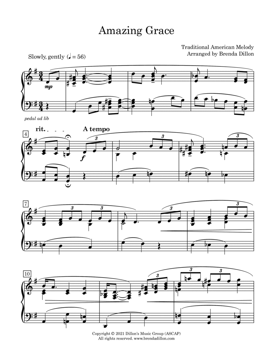 Amazing Grace (arr. Brenda Dillon)