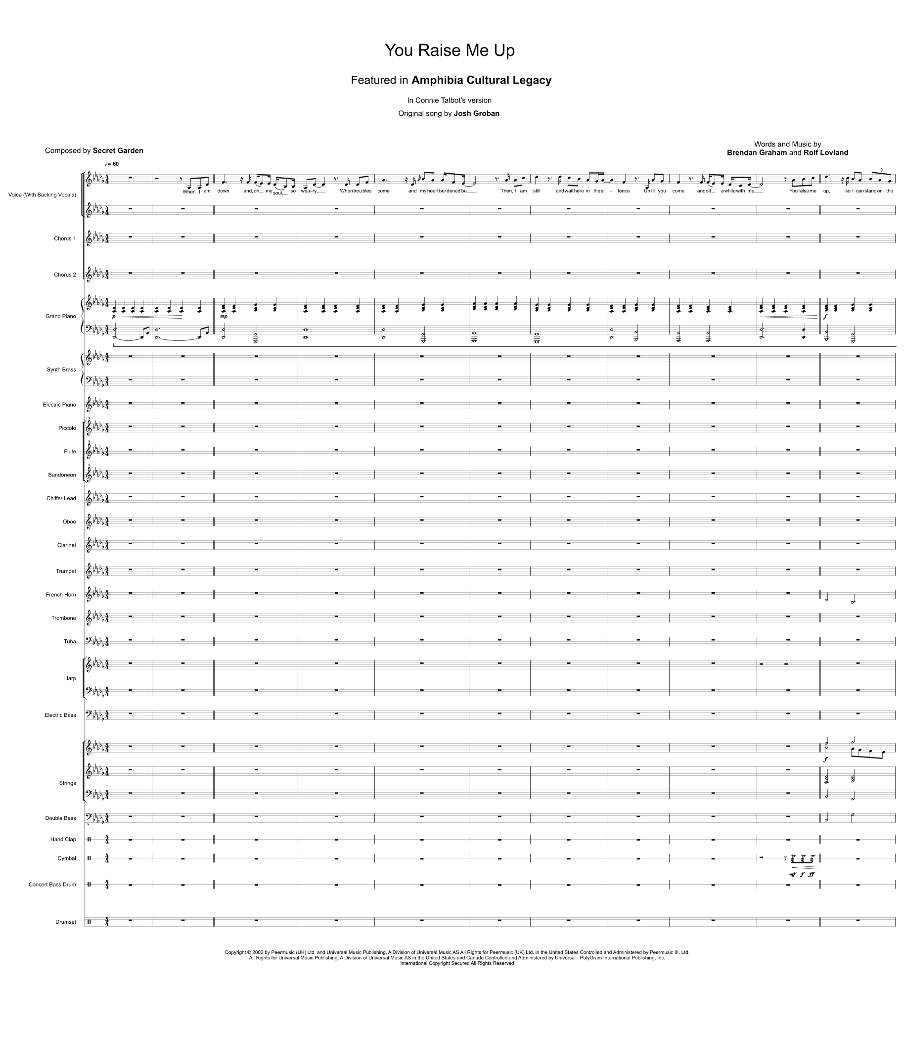 You Raise Me Up (arr. Amphibia Cultural Legacy)