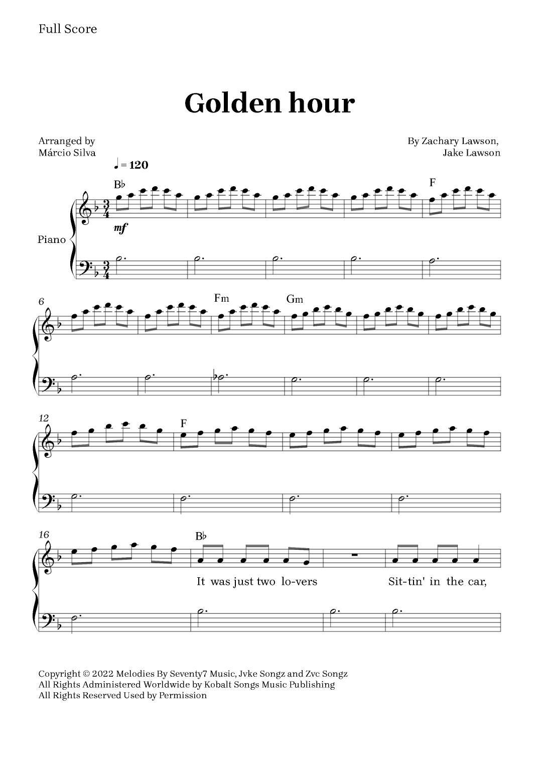 Golden Hour (arr. Márcio Silva)