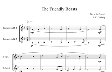 The Friendly Beasts (Trumpet Duet) (arr. B. C. Dockery)