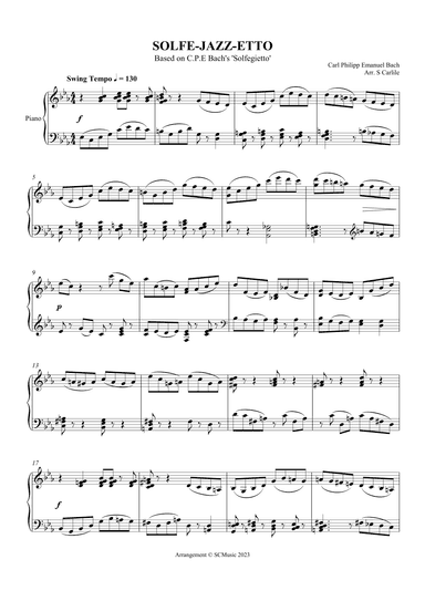Solfe-Jazz-Etto (Based on Solfegietto by C.P.E. Bach) (arr. SCMusic)