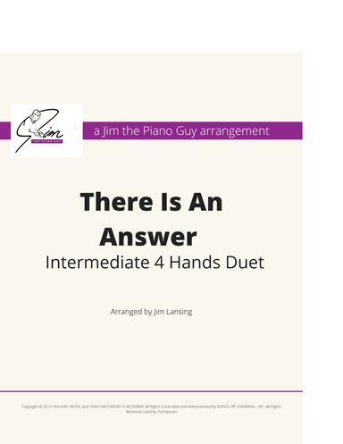 There Is An Answer (arr. Jim Lansing)