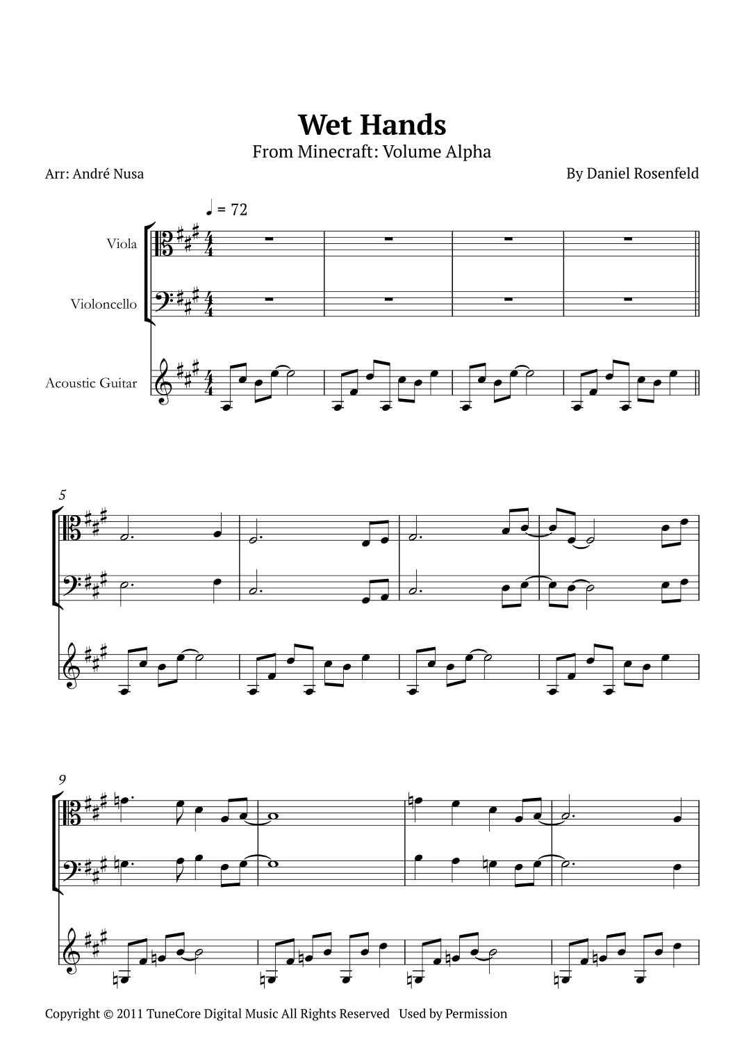 Wet Hands (arr. André Nusa)