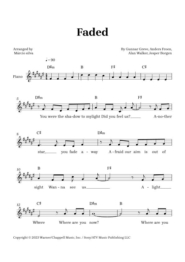 Faded (arr. Márcio Silva)
