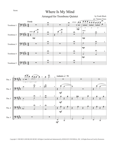 Where Is My Mind? (arr. Tannen Trees)