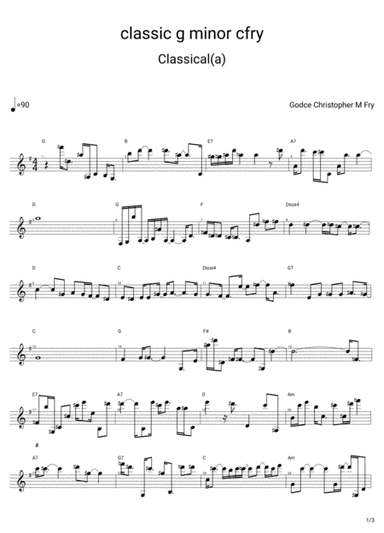 Classical g minor cfry