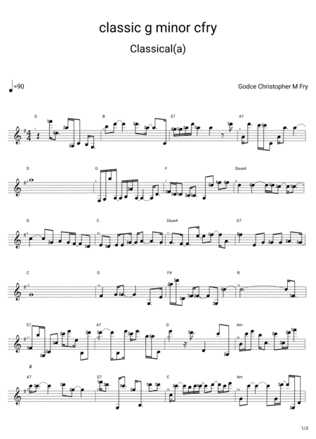 Classical g minor cfry