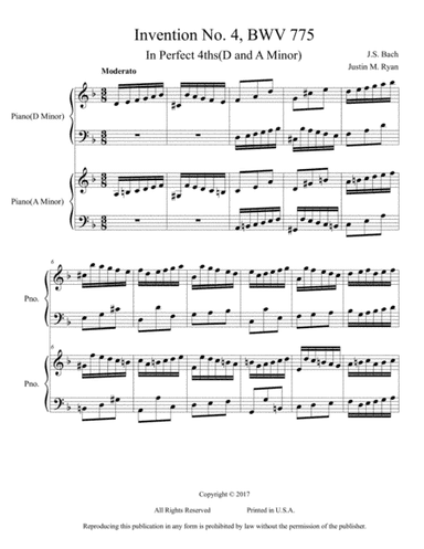 Invention No. 4, BWV 775 (arr. Justin M. Ryan)