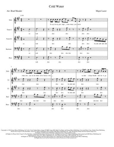Cold Water (arr. Brad Meader)