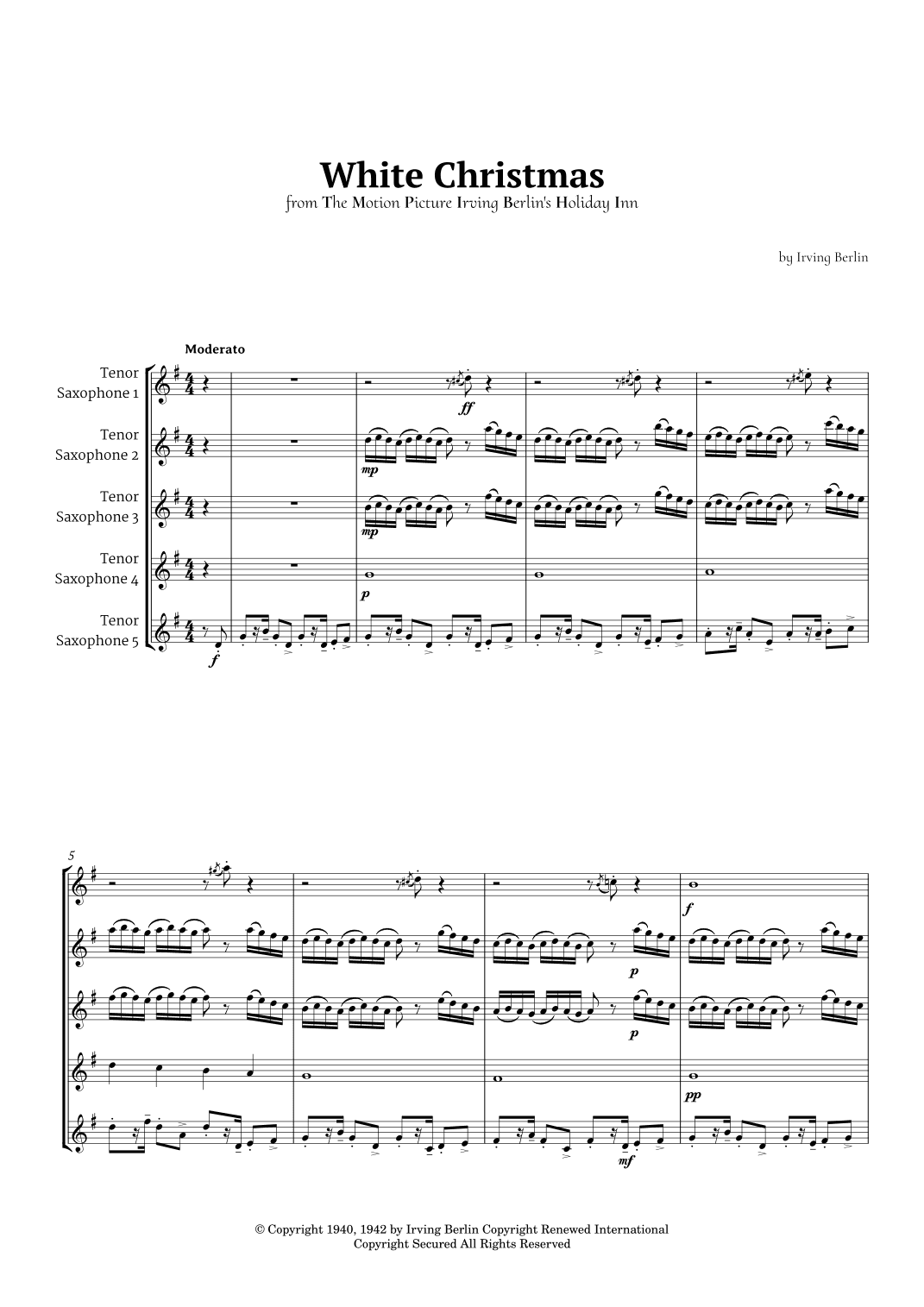 White Christmas (arr. Ander)