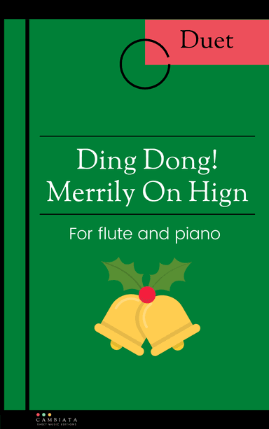 Ding Dong! Merrily on High - For flute and piano (Easy/Beginner) (arr. Levy Nunes)