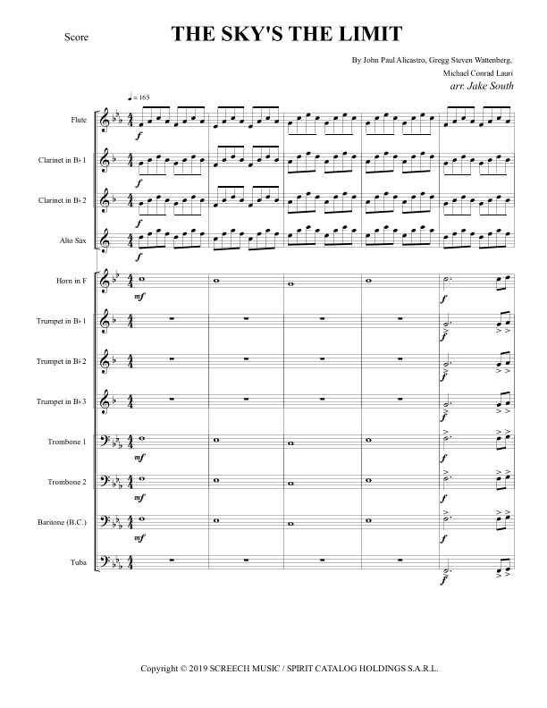 Sky's The Limit (arr. Jake South)