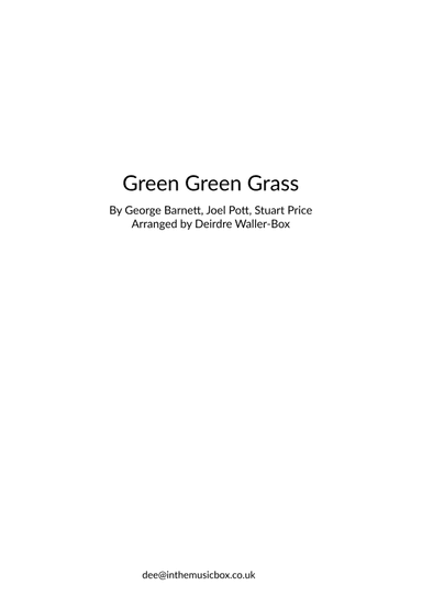 Green Green Grass (arr. Deirdre Waller-Box)