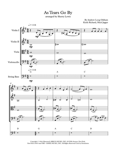 As Tears Go By (arr. Sherry Lewis)