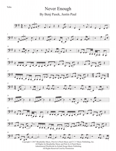 Never Enough (arr. Kevin Busse)