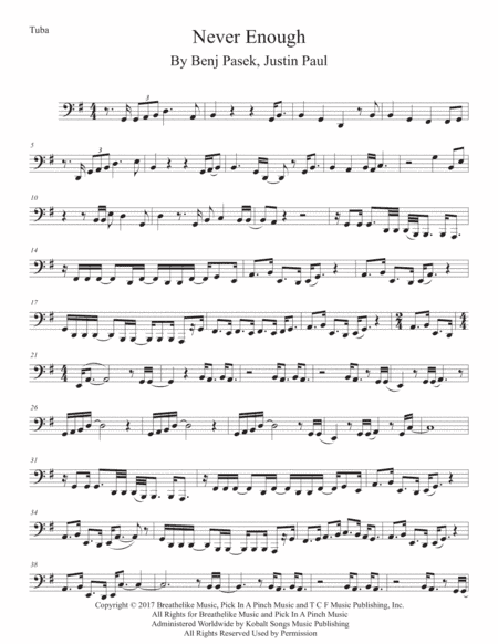 Never Enough (arr. Kevin Busse)