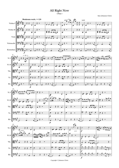 All Right Now (arr. Johannes Christ)