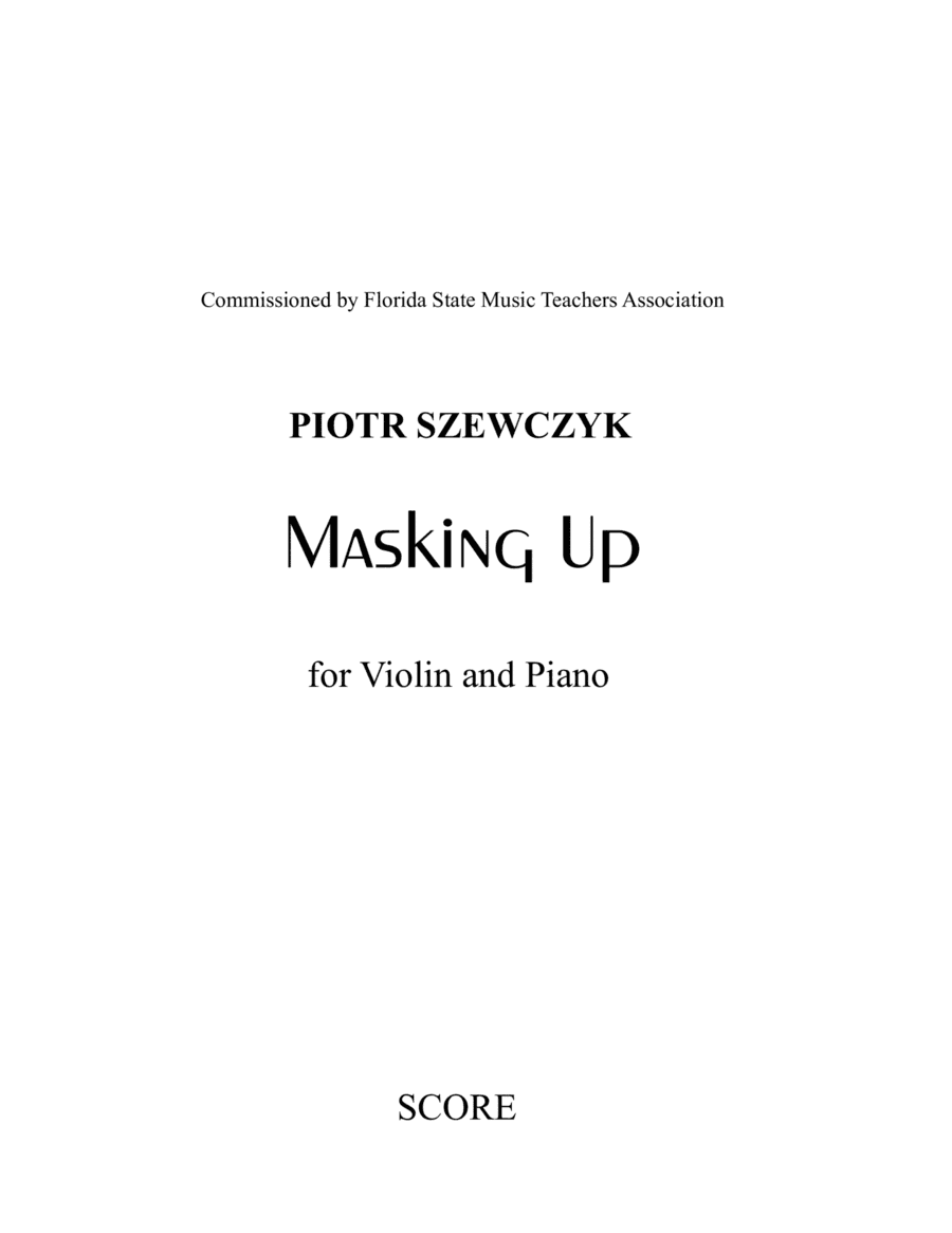 Masking Up for Violin and Piano