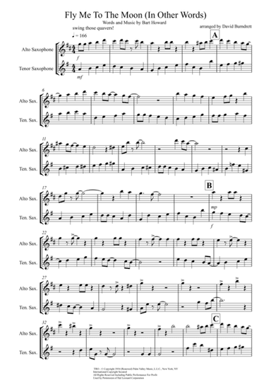 Fly Me To The Moon (In Other Words) (arr. David Burndrett)