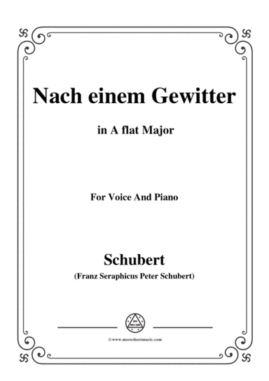 Schubert-Nach einem Gewitter in A flat Major,for voice and piano (arr. MSM)